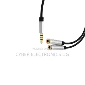 3.5mm Aux Male to Separate Microphone Female and Headset