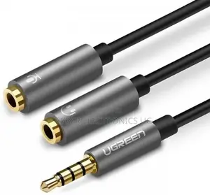 3.5 Audio Stereo Y Splitter Cable Male to 2 Female Mic
