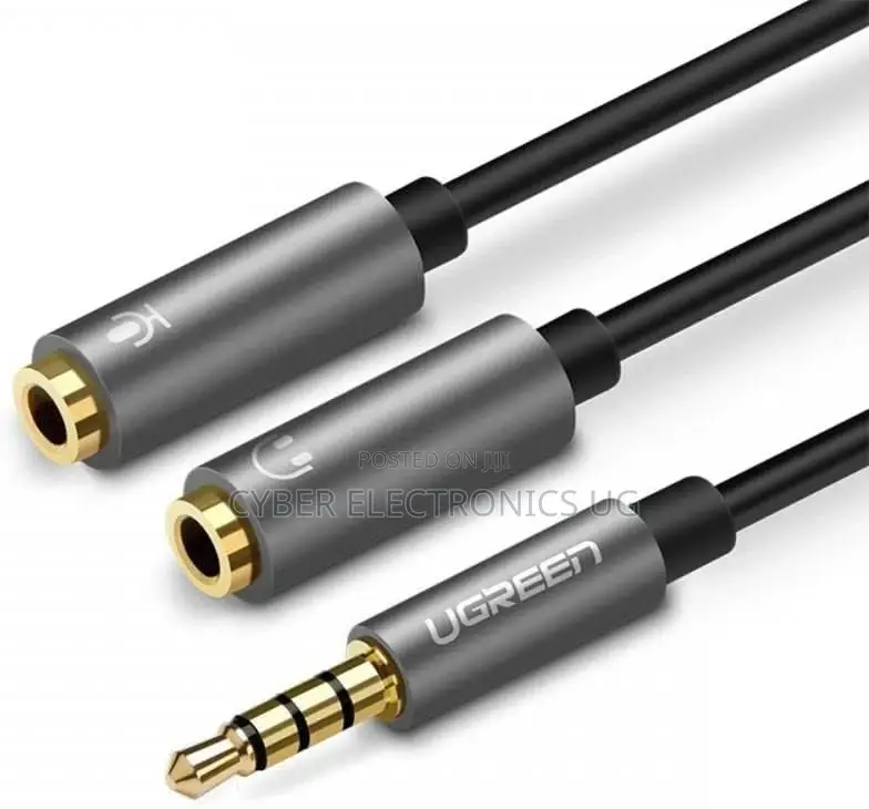 3.5 Audio Stereo Y Splitter Cable Male to 2 Female Mic