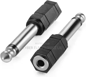 6.35mm Mono TS Male to 3.5mm TRS Female Adapter
