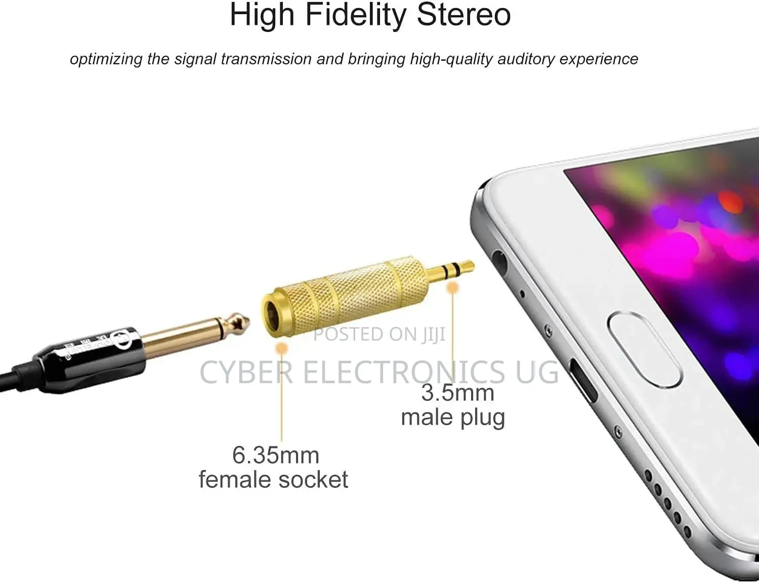 Microphone Headphone Audio Jack Adapter Convertor Plug