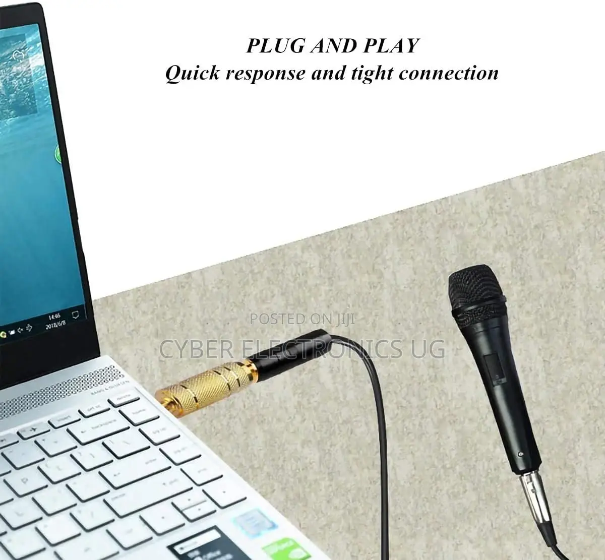 Microphone Headphone Audio Jack Adapter Convertor Plug