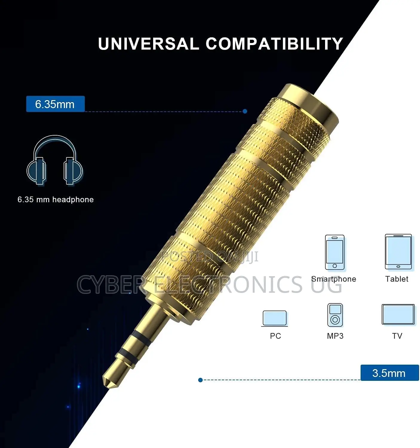 Microphone Headphone Audio Jack Adapter Convertor Plug
