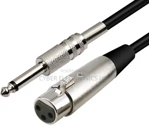 5m XLR Female to Mono Jack Unbalanced Microphone Cable