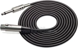 5m XLR Female to Mono Jack Unbalanced Microphone Cable