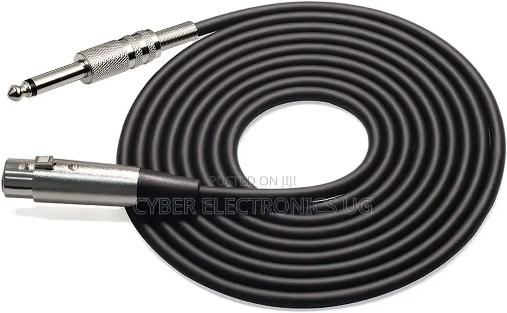 5m XLR Female to Mono Jack Unbalanced Microphone Cable