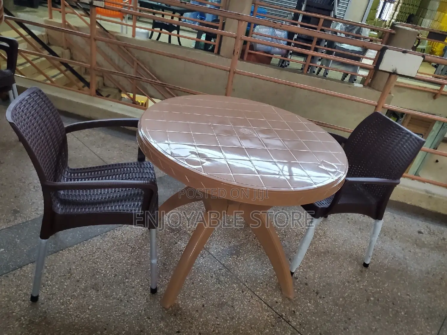 Balcony Plastic 2chairs and Table