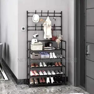 Multifunctional 5tier Coat Organizer and Shoe Rack