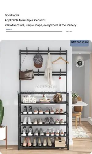 Multifunctional 5tier Coat Organizer and Shoe Rack