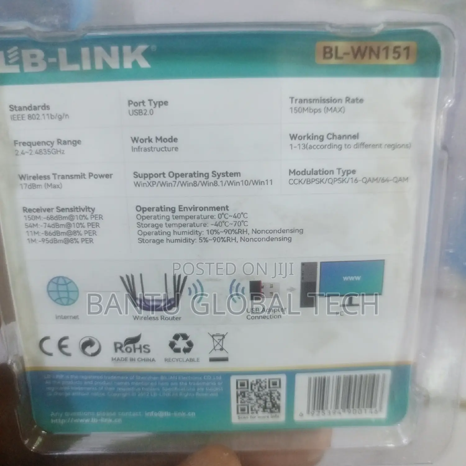 150mps Wireless N USB Adapter