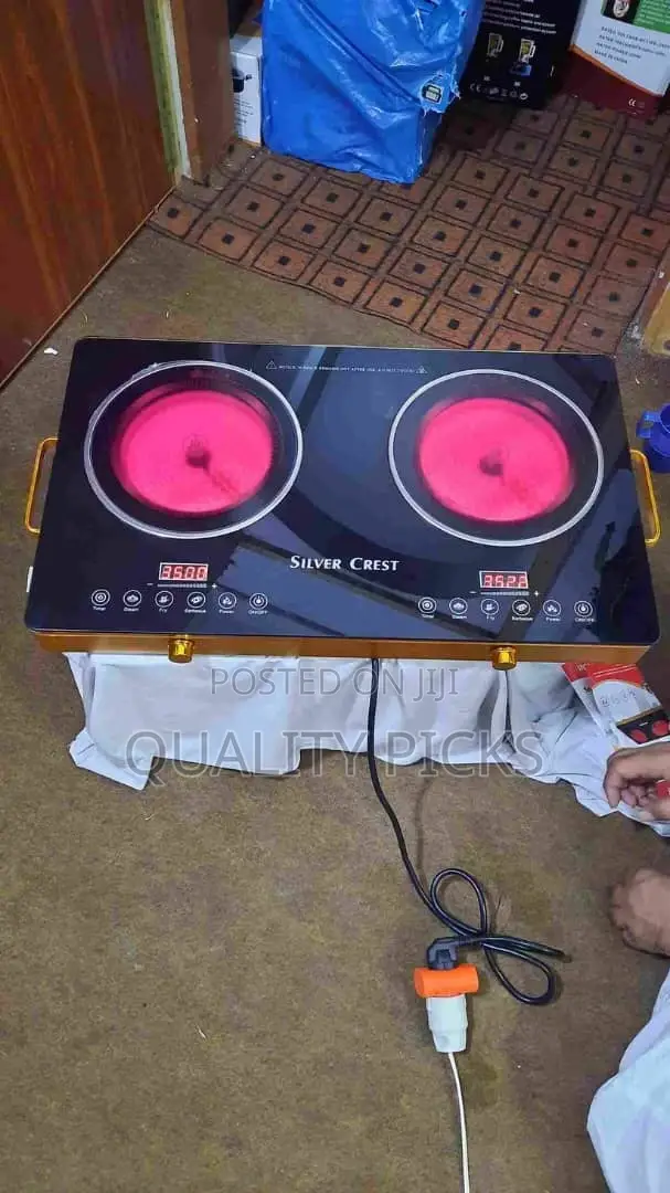 Double Sliver Crest Electric Infrared Cooker