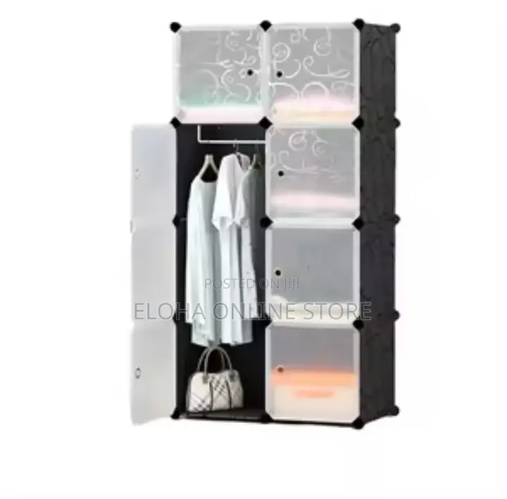 2 Column Plastic Closet (Pink , Blue and Black)
