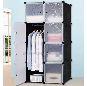 2 Column Plastic Closet (Pink , Blue and Black)