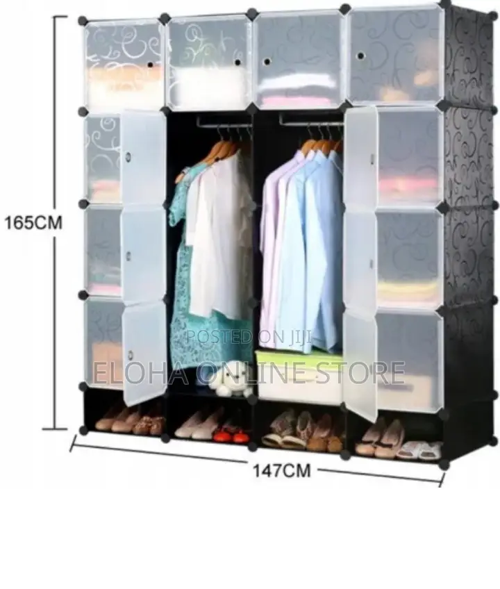 4 Column Portable Plastic Closet