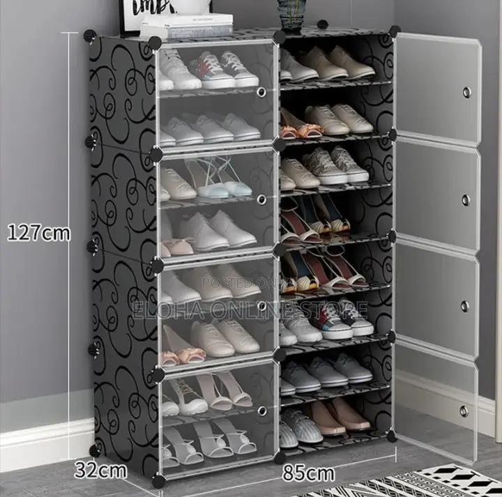 8 Door Plastic Shoe Rack