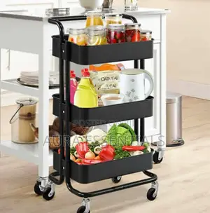 3 Layer Movable Sliding Storage Trolley