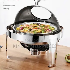 Photo - Round Stainless Steel Chefing Dishes