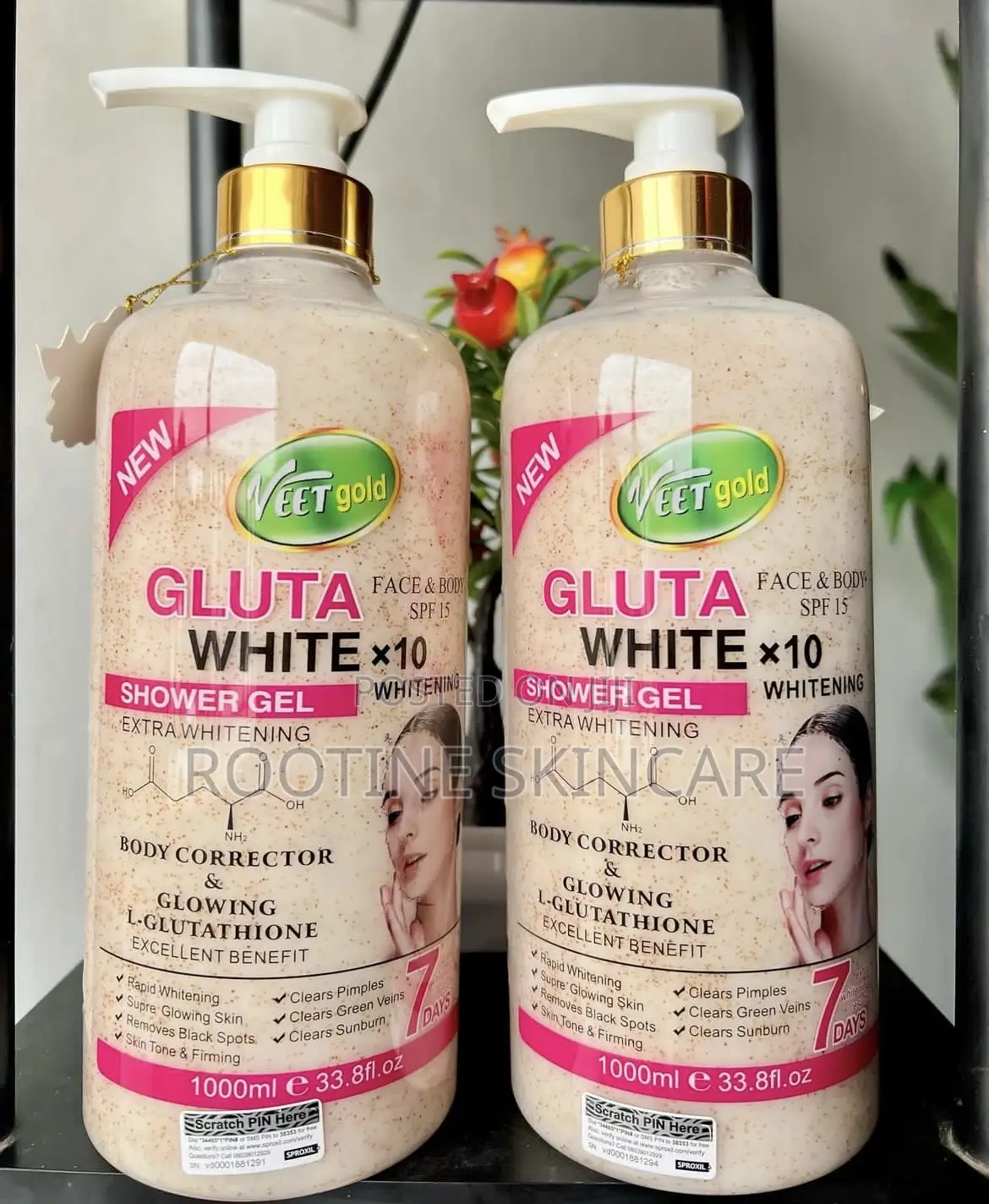 Gluta White Body Corrector Glowing Glutathione Shower Gel