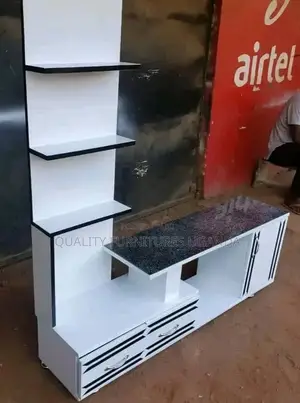 Photo - Tv Stand in White and Black Color