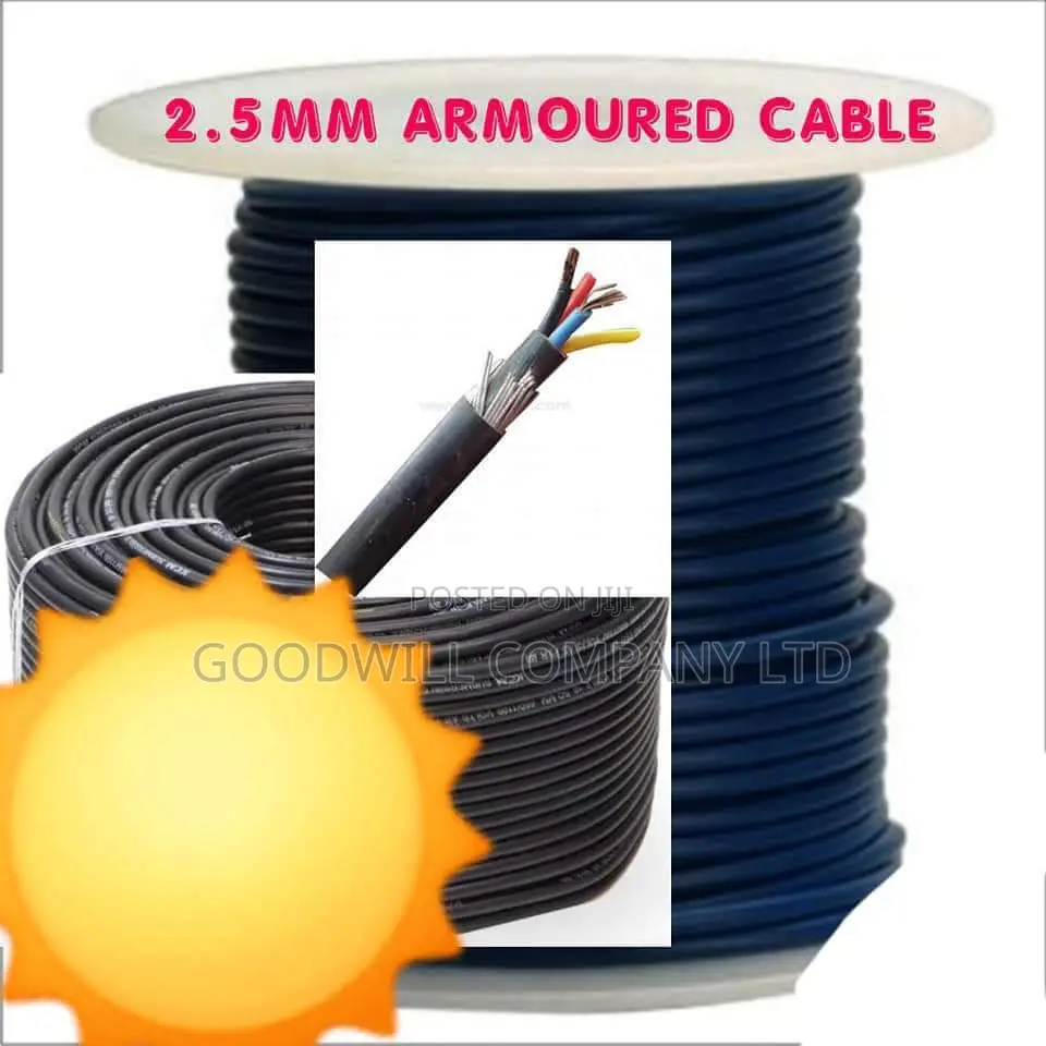 2.5mm Armoured Cable or Underground Cable / Wire 4core
