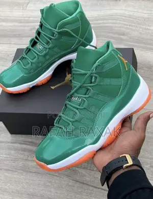 Original Air Jordan 11 “Miami Hurricanes” Green Sneaker