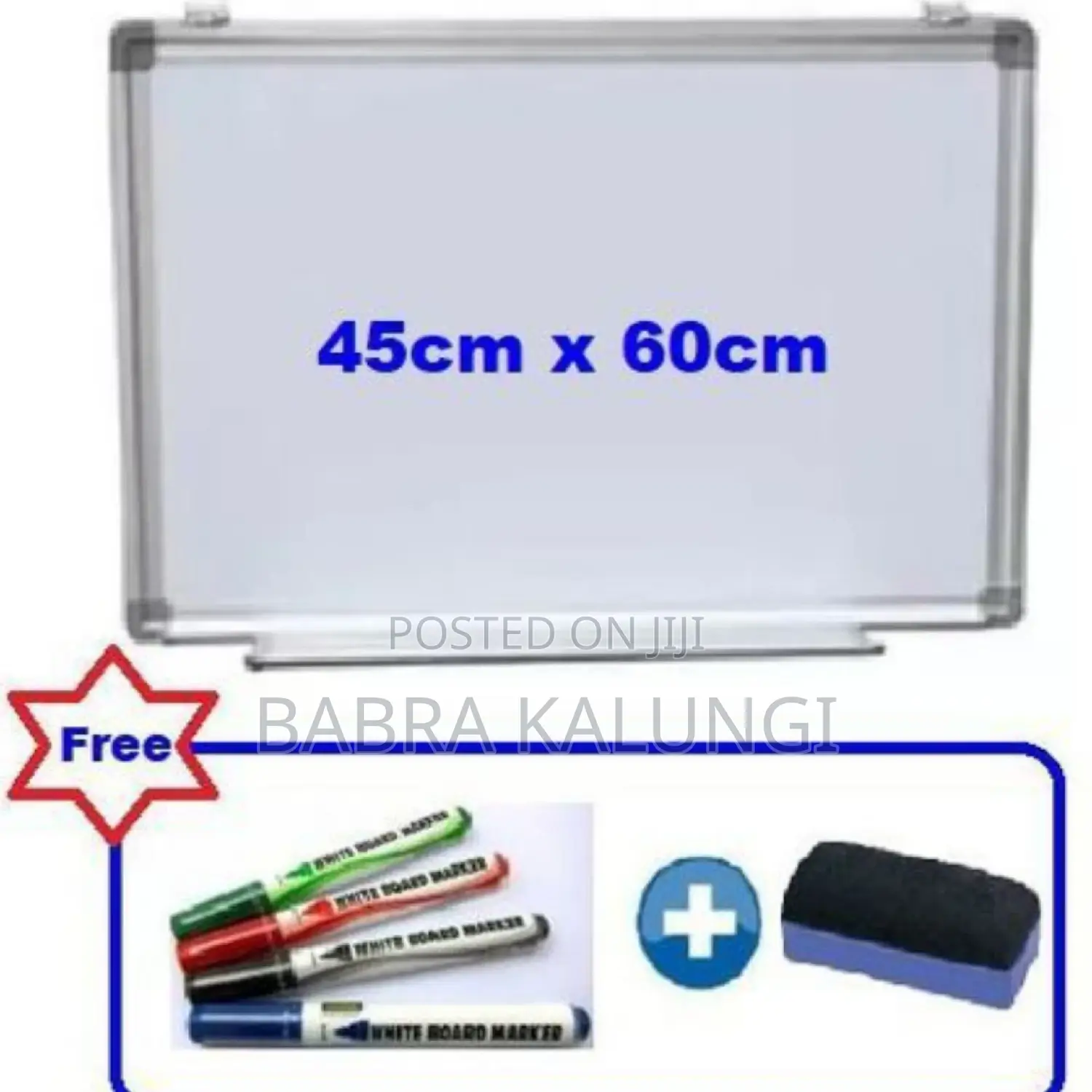 Starline 45x60cm White Board With Marker and Duster _ White