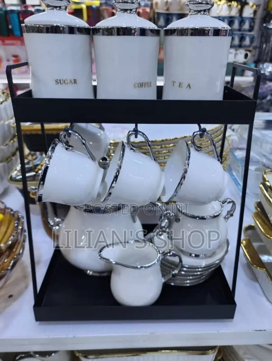 Brand New Coffee Set With Stainless Steel Rack