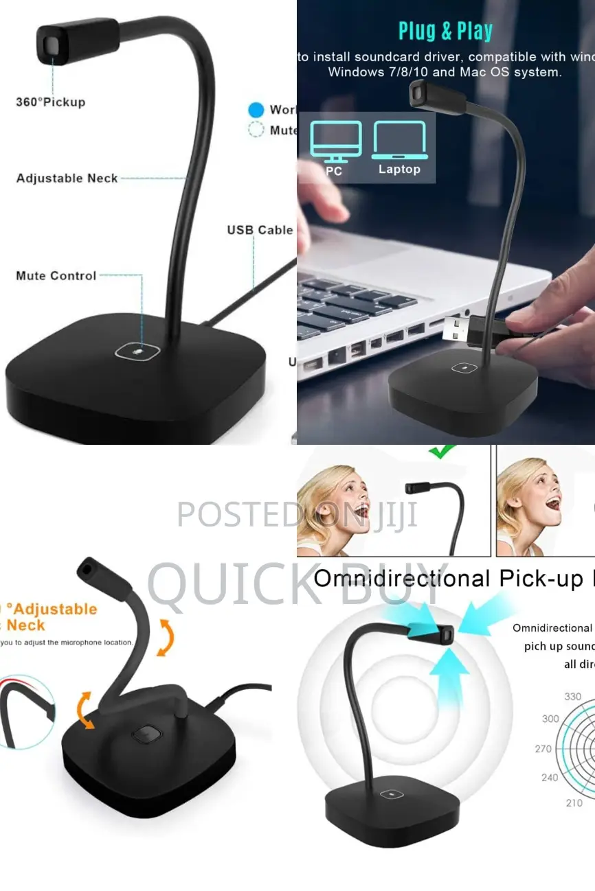Promate Omnidirectional Usb Desktop Microphone