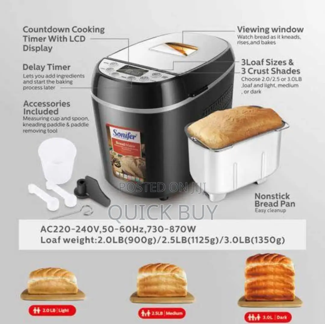 Sonifer SF-4005 Automatic Electric Programmable Bread Maker