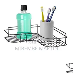 Metallic Corner Shelves.
