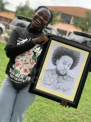 Charcoal Pencil on Paper Portrait