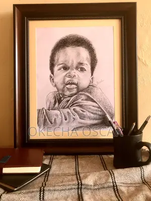 Charcoal Pencil on Paper Portrait