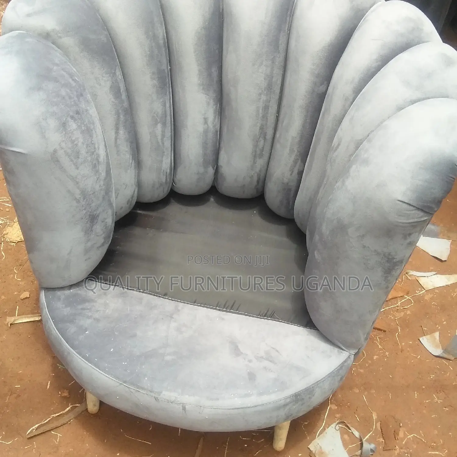 Basket Chair in Grey Color