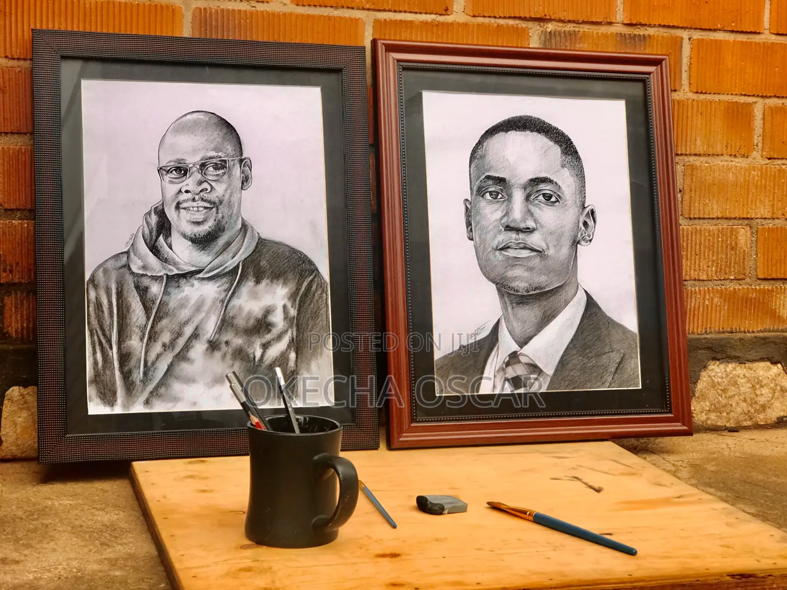 Charcoal Pencil on Paper Portrait