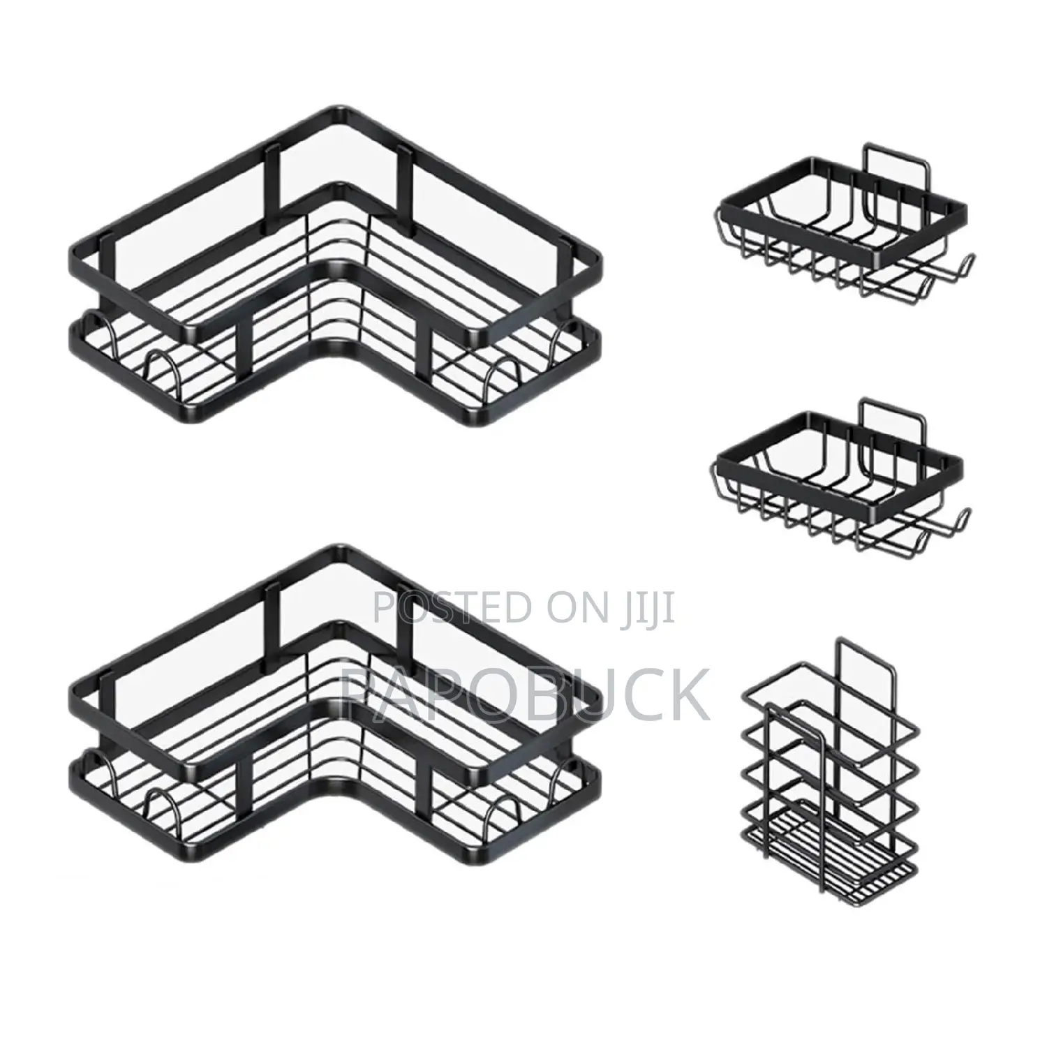 5 PCS Shower Caddy/ Corner Rack Set