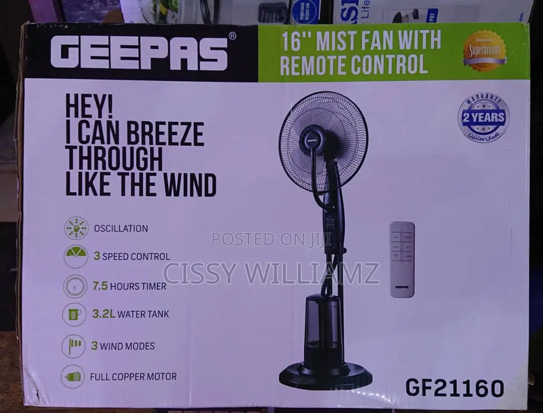 Geepas Mist Fan/16" Mist Fan/Geepas 16"Mist Fan/Mist Fan