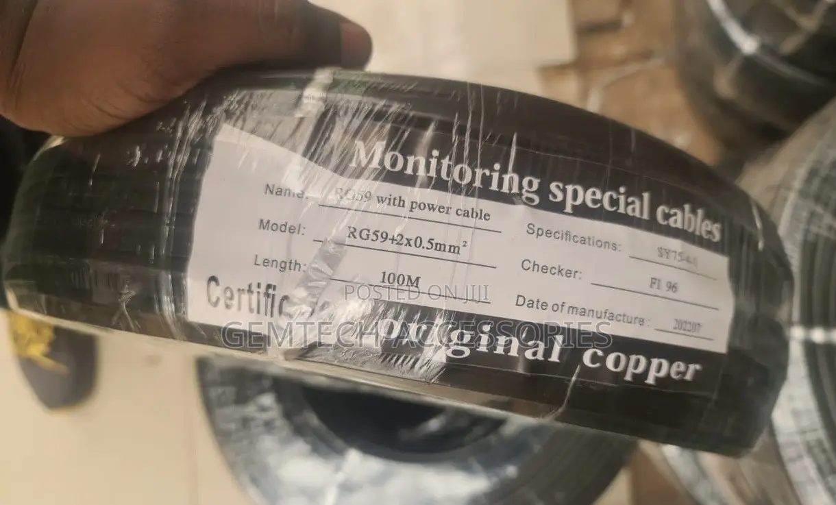 Coaxial Cable 100m With Power Original Copper