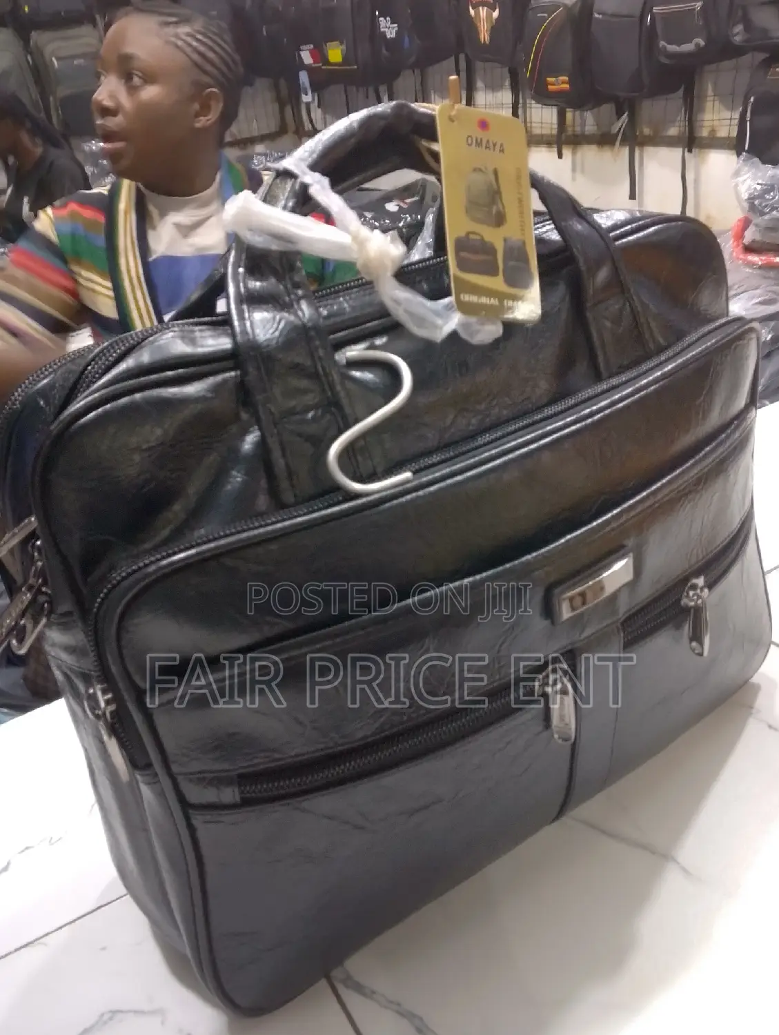 Original Leather Brief Case. Large.( Black)
