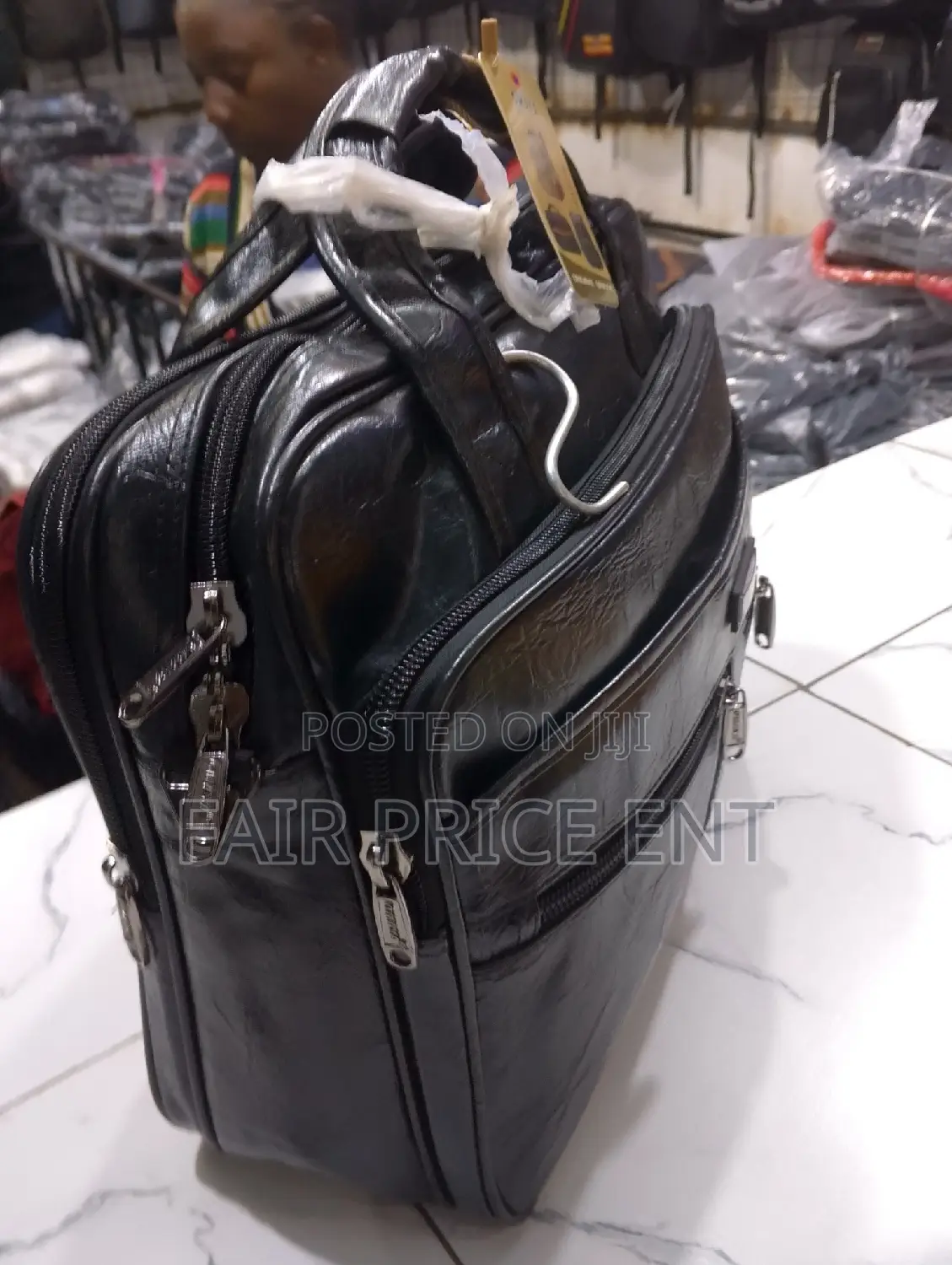 Original Leather Brief Case. Large.( Black)