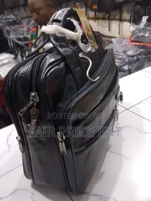 Original Leather Brief Case. Large.( Black)