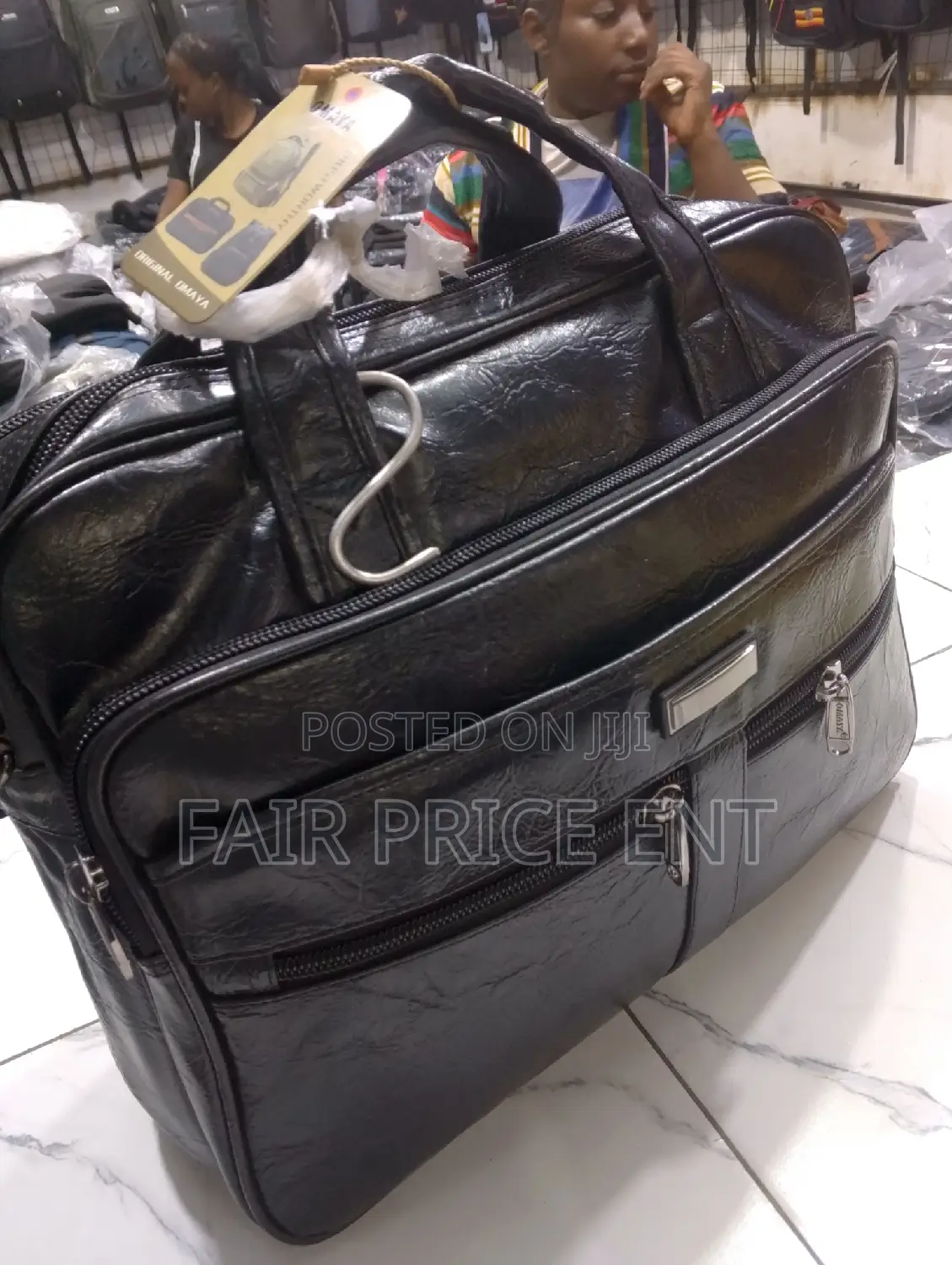 Original Leather Brief Case. Large.( Black)