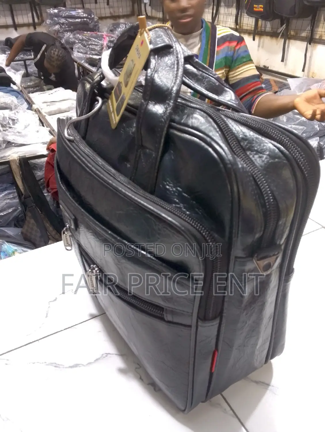 Original Leather Brief Case. Large.( Black)