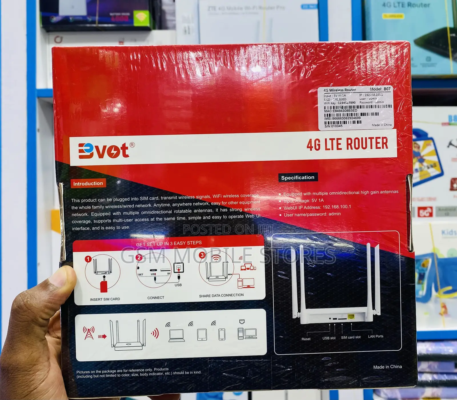 Bvot B07 4glte 300mbps 4 Antennas SIM Card Router