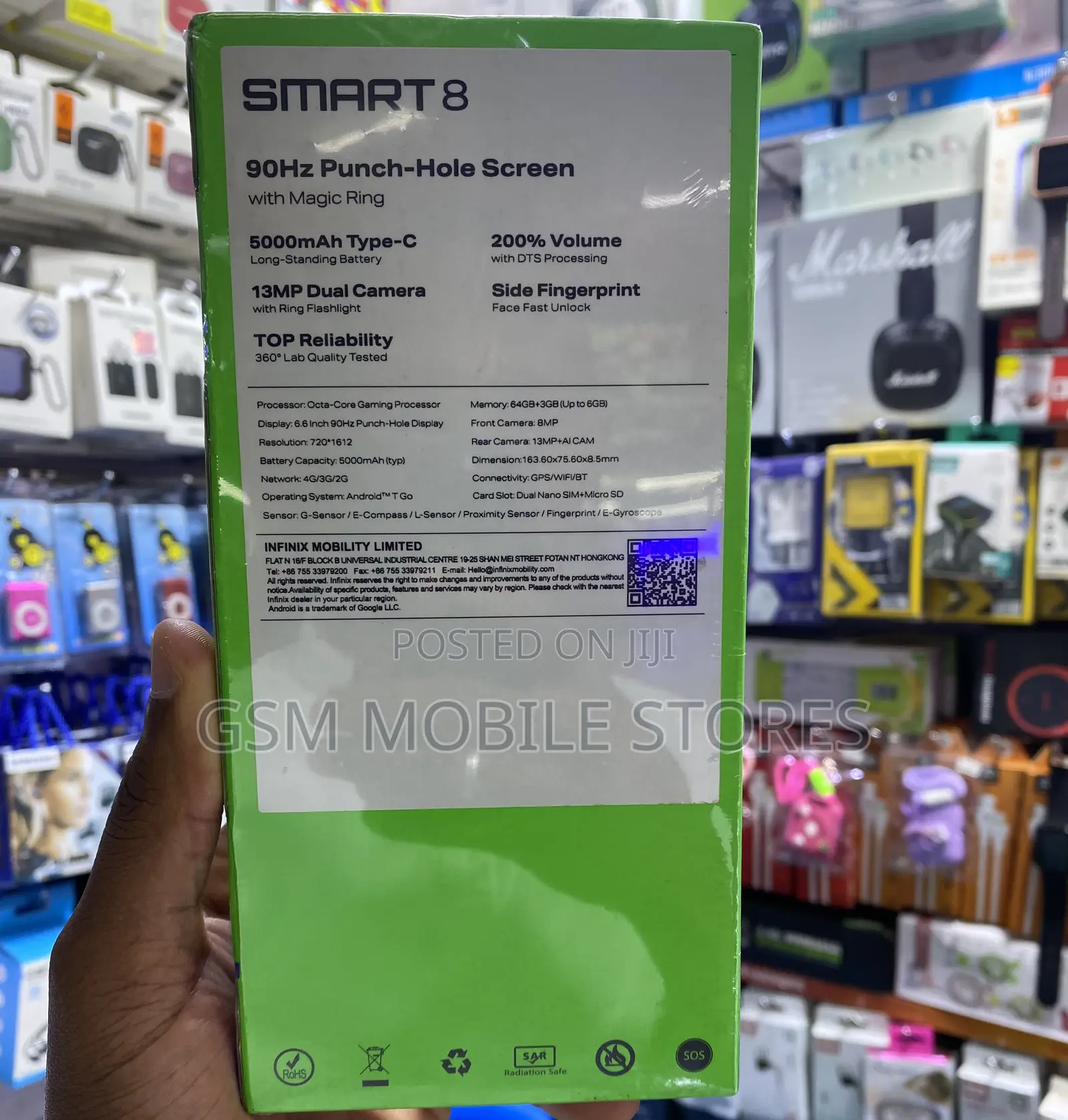 New Infinix Smart 8 64 GB Black