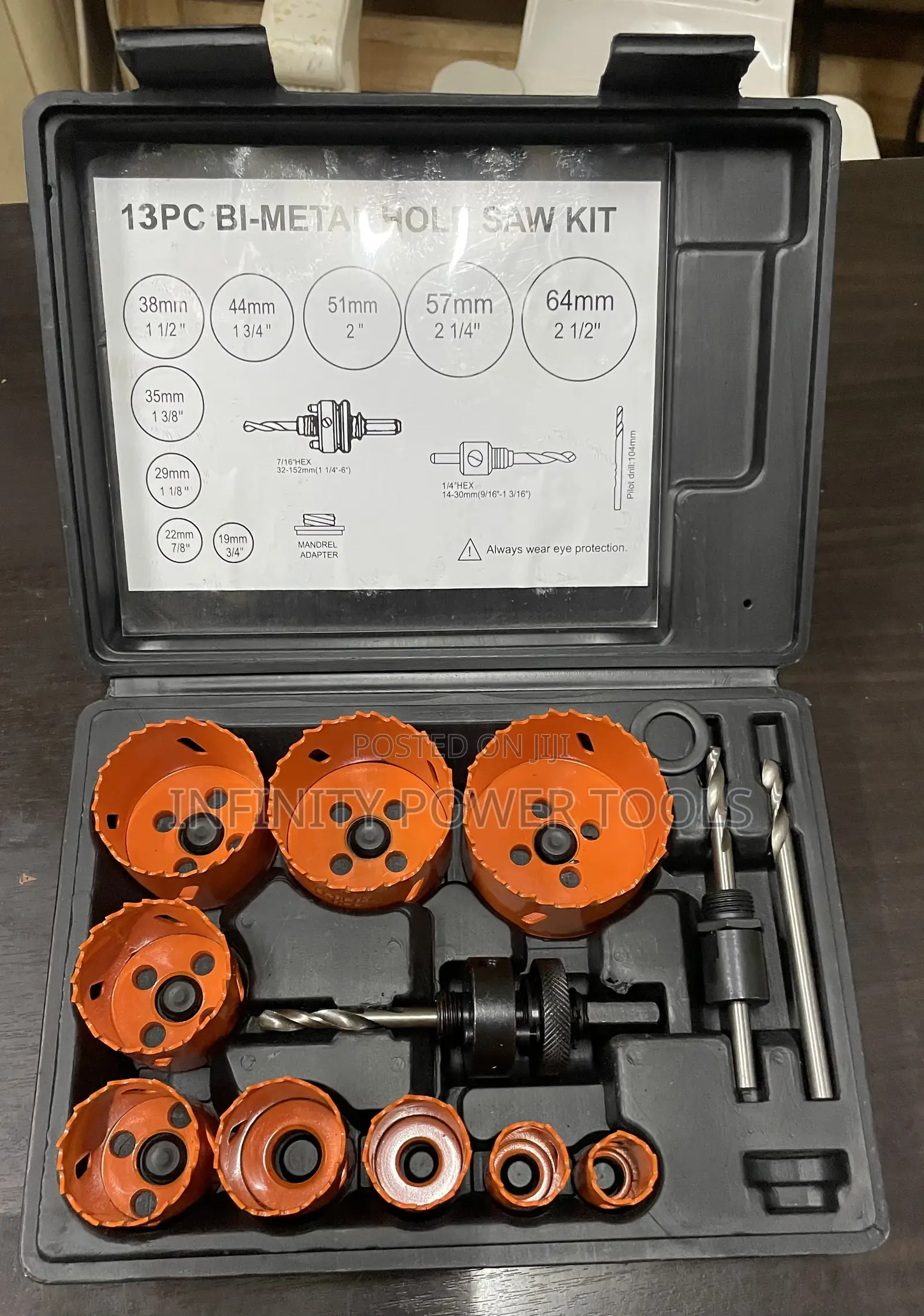 13pc Bi- Metal Hole Saw Kit