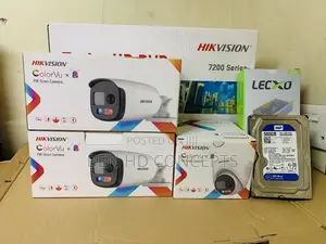 CCTV Camera Set of 3 Alarm Siren Cameras Hik Colorvu