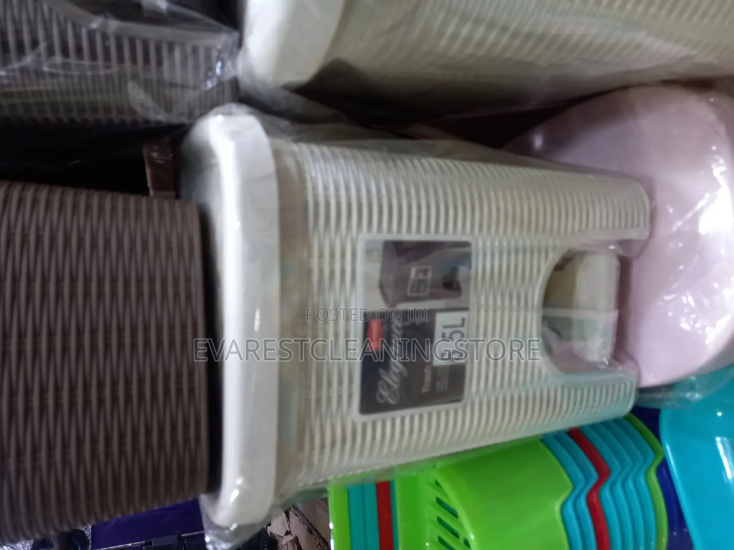 6.5ltr Pedal Waste Bin Woven Design