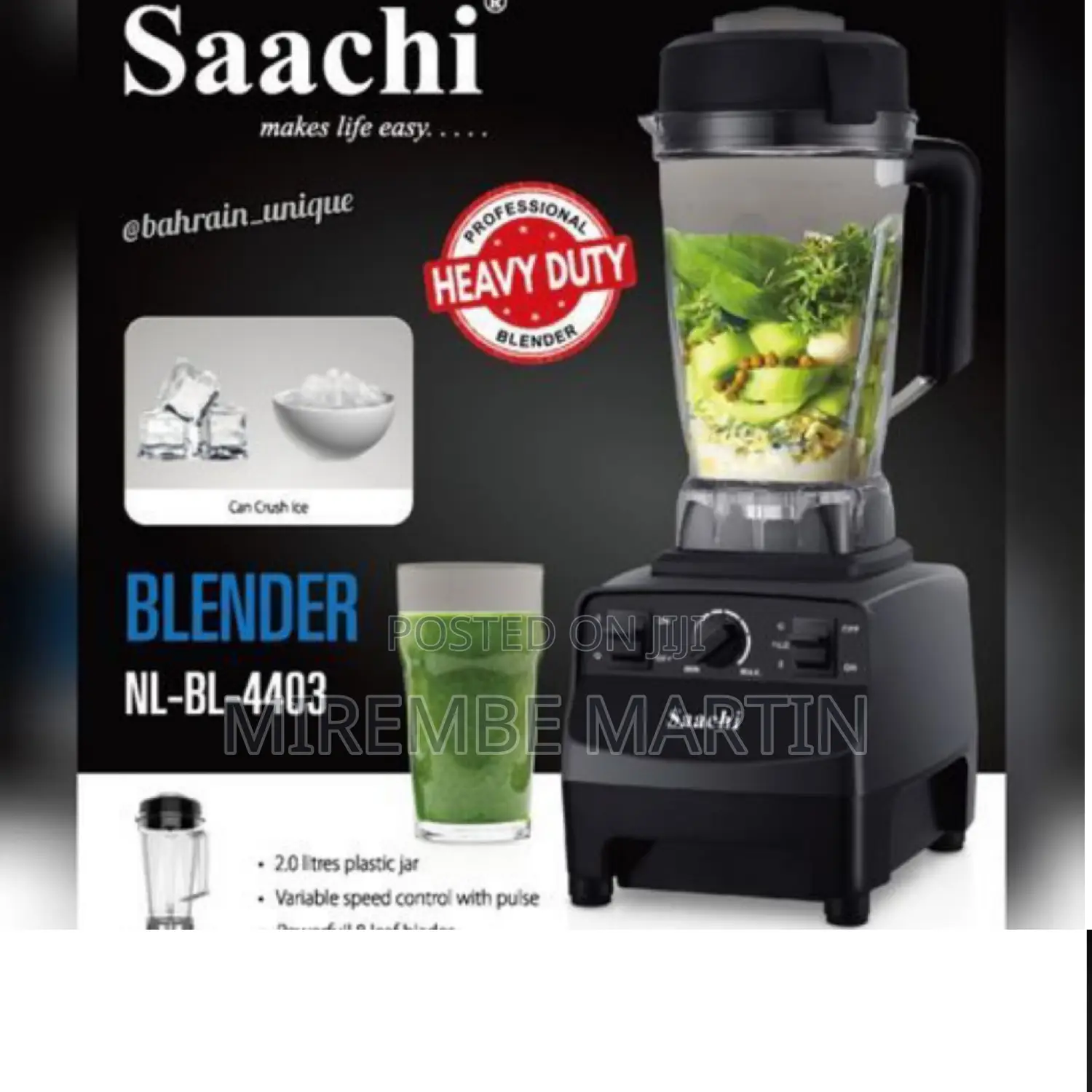 Saachi Heavy Duty Commercial Blender.