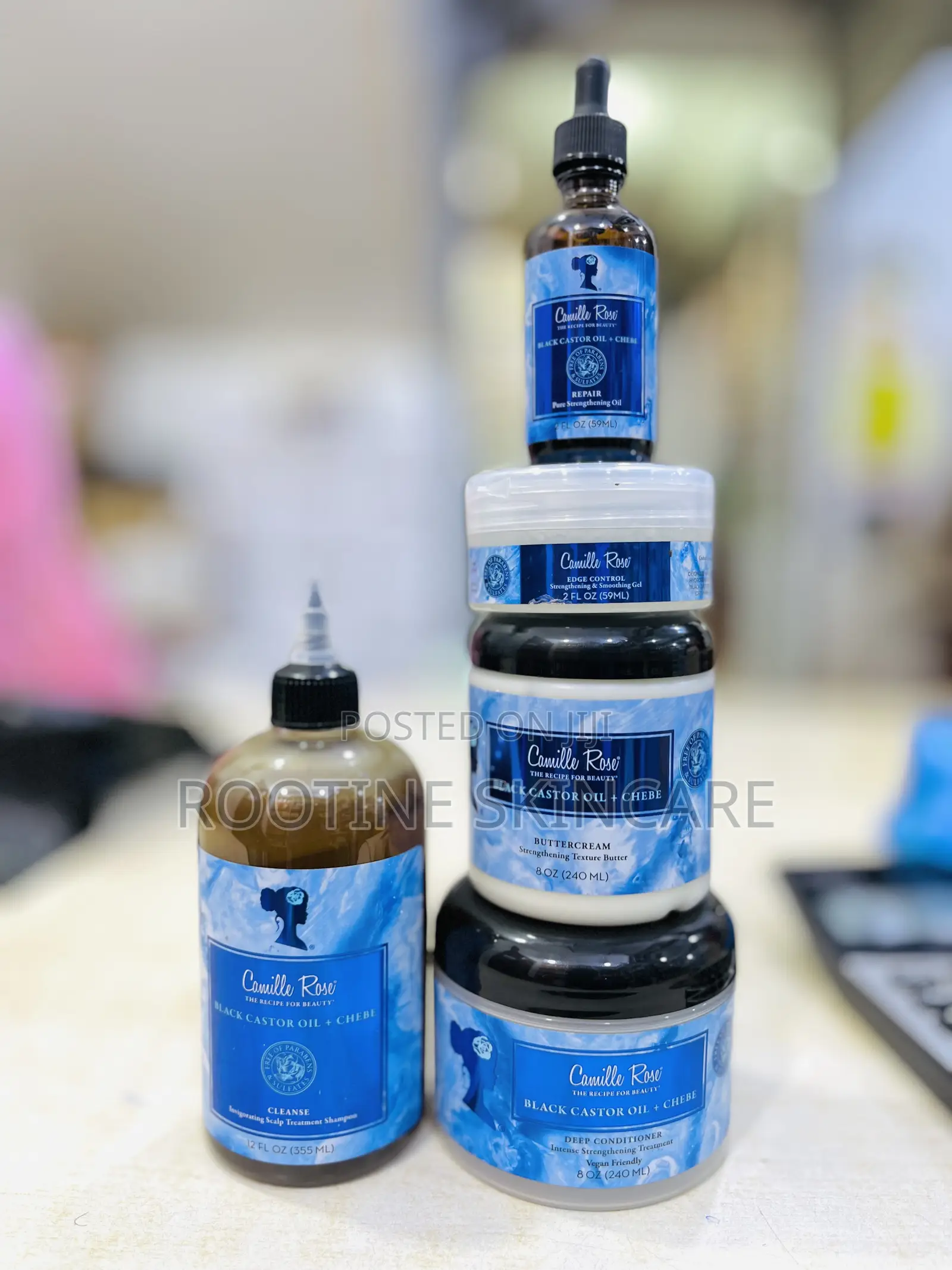 Camille Rose Black Castor Oil + Chebe Butter Cream Hair Set