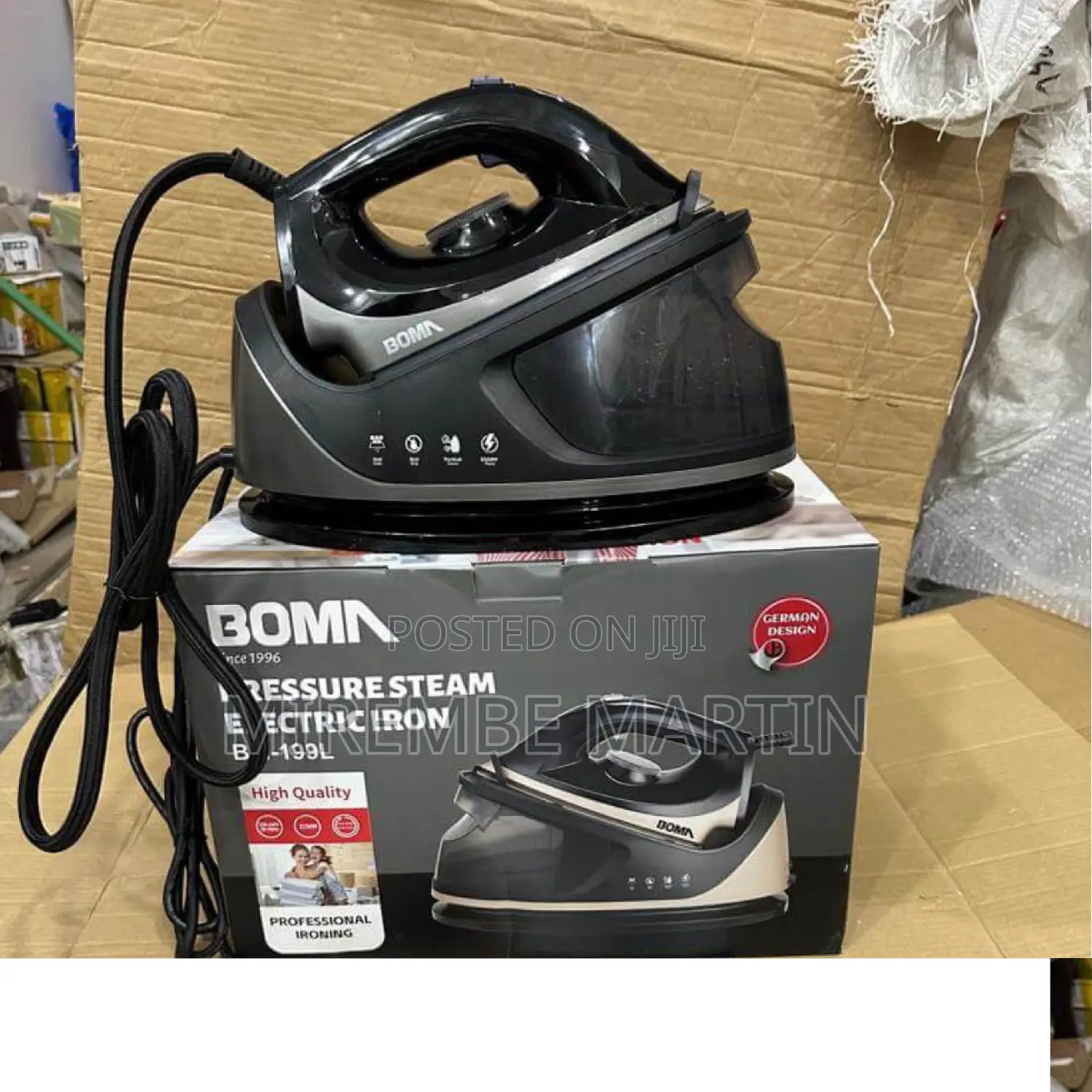 German Boma Pressure Steam Iron.